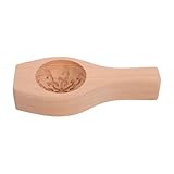 Luxshiny Holz Backform für Dampfbrötchen und Teigtaschen 3,5cm Traditionelle Chinesische Selbstgemacht Gebäckpresse aus Robustem Holz für Rote Bohnenbrötchen und Dessertformen