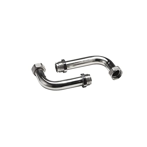 Image of JG Speedfit JGUFHMANELB/2 Manifold Elbow Connector Nickel Plated, White