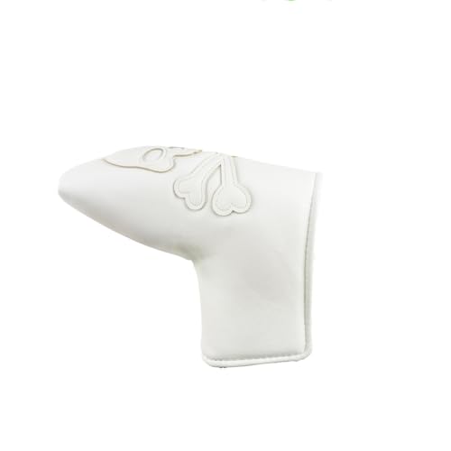 Scott Edward Blade Putter Cover, Golf Putter Headcover, White Skull