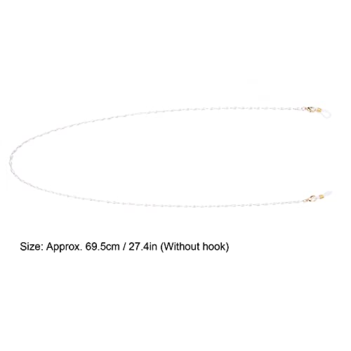 Corrente de óculos, Correntes decorativas Metal Anti Lost Frisado Corrente de óculos Portátil pérola