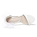 LIURUIJIA Women's Bow High Heels Stiletto Strappy Sandals Wedding Party Prom Dress Shoes White 37 US 6.5