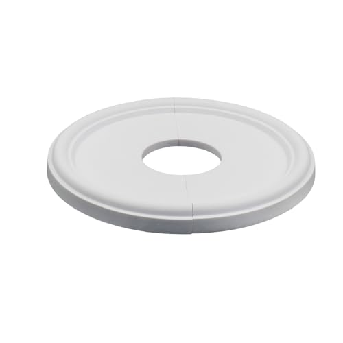 Image of Semetall PU Ceiling Medallion for Light Fixtures and Ceiling Fans,13 inch OD x 4 inch ID (2 Pack,White)
