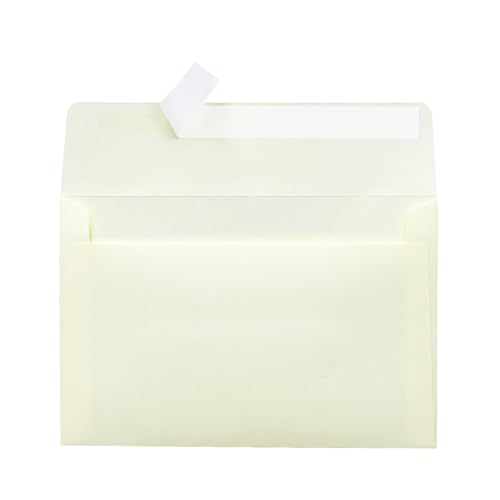 Enveloppes A9 auto-adhésives ivoire pour vos faire-part de mariage et invitations de fête