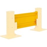 Global Industrial Steel Guard Rail, 2-Rib, 2'L, Yellow