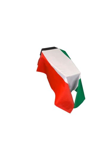 Bandera de Kuwait con diseño de ataúd en tejido premium texturizado para protocolo