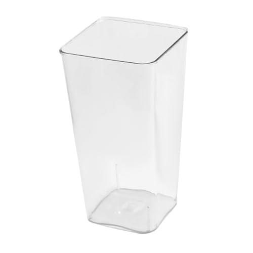 DECHOUS Cubo para Flores de Acrílico Transparente, Mediano, Forma Cuadrada, Maceta para Arreglos y Decoración de Bodas, Porta Flores de Mesa Resistente y Versátil para Hogar y Oficina