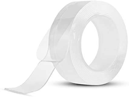 Torix Double sided Tape Nano Adhesive silicone Multipurpose Washable Reusable Clear Strong Gel Sticky Home wall decor Applications 3 Meter (3CM X 2mm X 3 Meter)