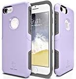 TEAM LUXURY Case for iPhone se (2022/2020), iPhone 8, iPhone 7 case - Shockproof Slim Protective Cover Compatible with Wireless Charging - Light Purple