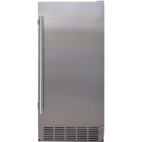 EdgeStar IB250 15 Inch Wide 20 Lbs. Capacity Free Standing and Undercounter Ice Maker with 25 Lbs. Daily Ice Production - Stainless Steel Cover