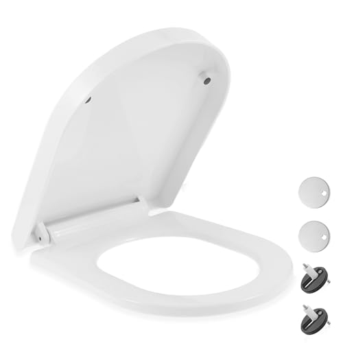 Toilet Seat Elongated - Toilet Seats with Cover Quiet Close, Soft Close Quick Release Design Toilet Seat and Cover, Universal Mount for Household Use
