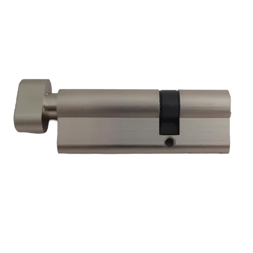 EuroProfile Half Cylinder Lock 40/60 (100mm) Satin, Solid Brass | Key - Thumbturn | Compatible with Schlage C Keyway SC4 6 Pin | 2 Keys, Rekeyable