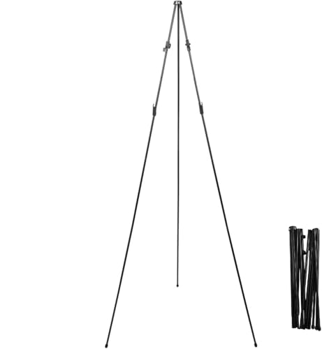 Eidoct - Display Easel Stand for Wedding Sign, Portable Folding Easel Floor Art Easel, Easy to Carry Tripod & Canvas Stand Art Easels for Display Painting Canvas, Wedding Signs, Presentations, Posters (Black)