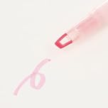 MUJI Twin Highlighter, Dual-Tip with Window and Fine Point, Set of 3 (Pink)