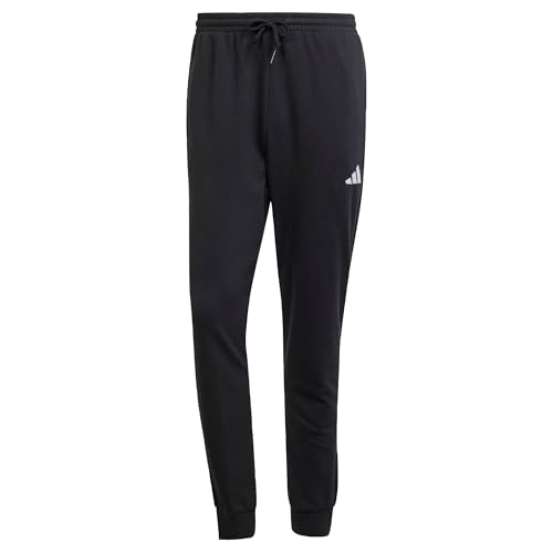 adidas Herren Essentials FEELCOZY French Terry Pant, Black/White, XXL