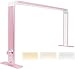 RYAZOZA Upgraded Square Manicure Light, Lash Light, Half Moon Nails Desk Lamp for Professionals, 4000K‑6500K Half Moon Desktop Lamp for Beauty, 3 Color Dimmable(Silver)