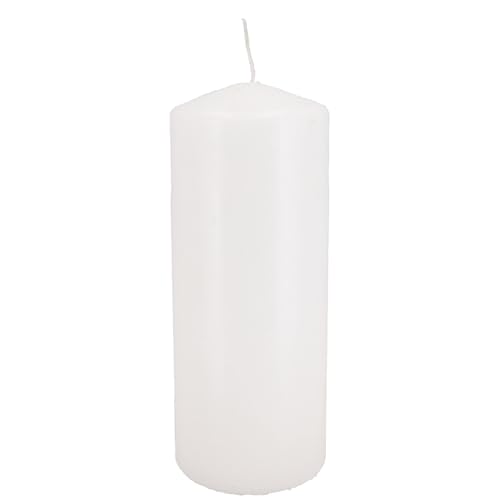 VOSTEEN 4X Candela a Colonna 150/58mm Ø Bianco - Candele centrotavola immerso e con Protezione antincendio - Lungo Tempo di combustione
