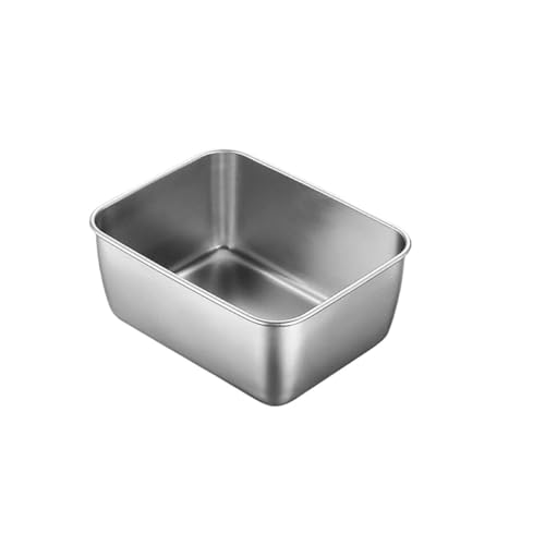 MZYFDC Tupper Acero Inoxidable Plato cuadrado de acero inoxidable, rectangular, grande, for almacenamiento cocina, con tapa, utensilios(Type B)