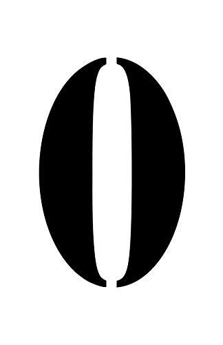 Numeri Stencil Grandi, Altezza 20 cm, Stile