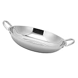 GLEAVI Wokpfanne Flache Bratpfanne für Induktionsherde Wiederverwendbare Kochpfanne für Hot Pot Haushalt und Gastronomie Leicht zu Reinigen und Sicher