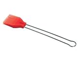 Pincel de silicona con cerdas de silicona, resistente al calor hasta 250 °C, mango de acero inoxidable, longitud: 23 cm.