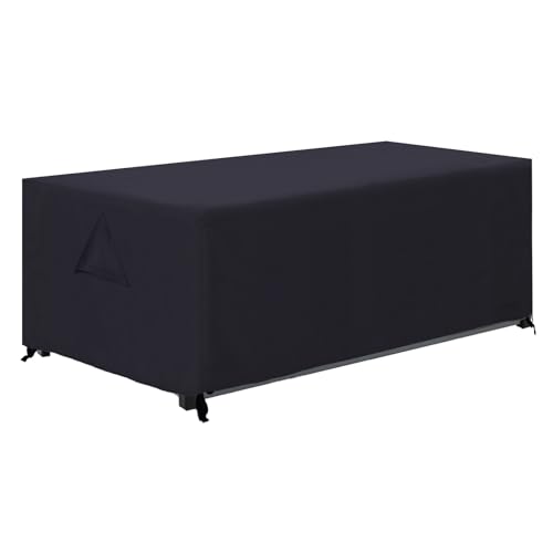 Housse de coffre de terrasse ABCCANOPY imperméable et noire 54x28x24cm