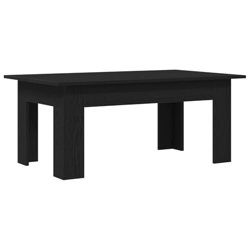 Table basse moderne robuste chêne noir 100 cm stable - 4
