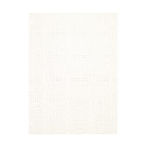 Image of Zelten Loose Leaf Punched Paper Refills Paper for 6 Hole Binder Personal Organizer Diary Notebook Refillable Planner (Dotted,A4 /4 Hole)