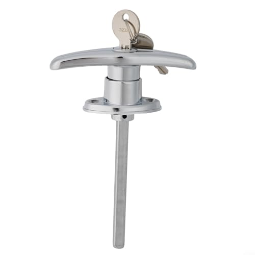 T-Griffschloss, Garagentorschlösser, T-Griff hinten Befestigung Werkzeugkasten, Garagentorschloss mit 2 Schlüsseln für Wohnwagen, Garage, Schuppen, Wohnmobil