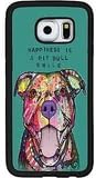 Galaxy S6 Case Cover,Fashion Pit Bull Smile Pattern Protective Case for Samsung Galaxy S6