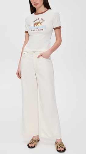 rag & bone Women's Featherweight Andi High Rise Wide Leg Jeans2