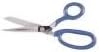 Klein Tools 206LR Scissors, Made in USA, Bent Trimmer with Large Ring for Extra Leverage, Blue Coating, 7-Inch