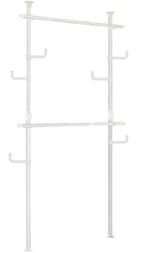 ワンタッチ突っ張りシリーズ ドリームハンガー フック付ダブルタイプ WJ-130WH17