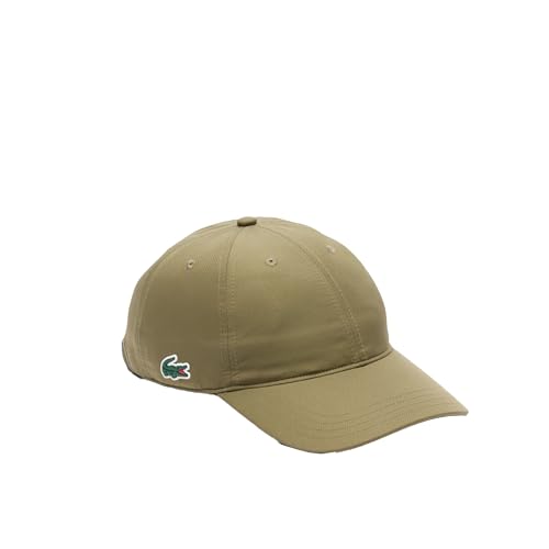 Lacoste Sport Diamond - Gorra de béisbol de tafetán, ligera, verde caqui, ajuste clásico ajustable