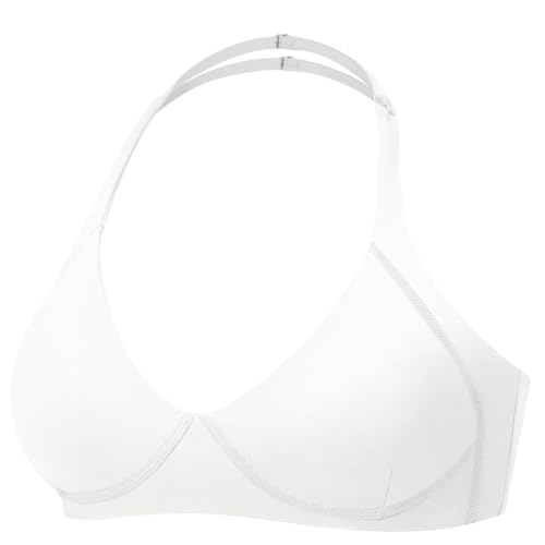 Image of YEOREO Women Halter Sports Bra Light Support V Neck Padded Strappy Open Back Workout Gym Tops