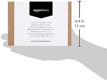 Amazon Basics 4-Pack CR2 Lithium Batteries, 3 Volt, Long Lasting Power, Low Self-Discharge Rate