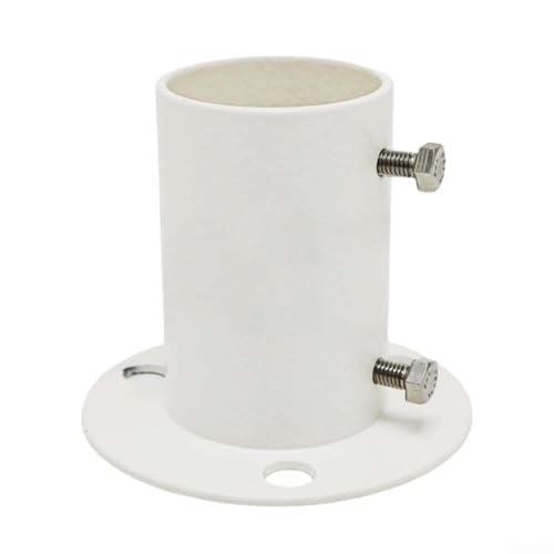 Swimming Pool Deck Base Mount Stainless Steel Round Floor Flange Bracket 38mm Diameter Support Hardware for Handrail Ladder Railing Inground Pool Marine Dock