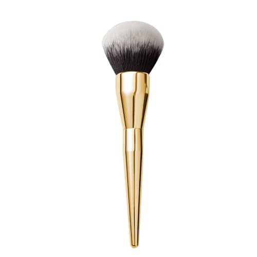 Stlalsa Juego de brochas de maquillaje retráctiles 4 en 1, negro, aluminio, multiusos, para base de maquillaje, sombra de ojos, corrector, para viajes, 15,2 x 2,5 cm (dorado)