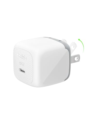 Image of Belkin Compact Wall Charger 45W, USB-C PD iPhone Charger Fast Charging for Apple iPhone 17 /16 /15 Series, Samsung Galaxy S26 /S25 Series, Pixel 10, MacBook, Chromebook, iPad, AirPods, & More - White