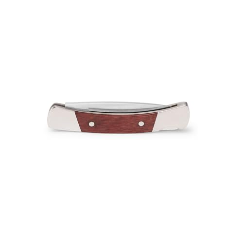 Buck Knives 503 Prince Lockback Folding Pocket Knife, Nickel Silver Bolsters, Rosewood Handles, 2-1/2" 420HC Drop Point Blade, EDC