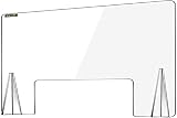 Spuckschutz 120x60 VEVOR Schreibtisch Trennwand Plexiglas 60 x 120 cm