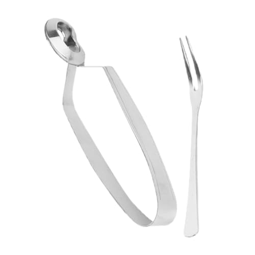 ARTSEWPLY Pinzas y Tenedor de Acero Inoxidable para Caracoles para Herramienta Práctica para Cocina y Barbacoas
