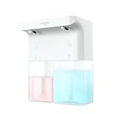 Umimileユミマイル ソープディスペンサー 泡 液体 自動 ダブルヘッド 600ml ハンドソープ 食器洗剤 手洗い 壁掛け可能 IPX4防水 キッチン対応