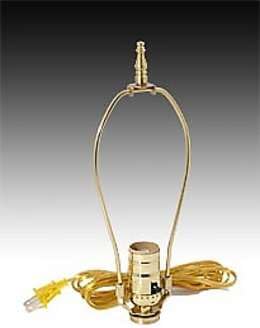 B&P Lamp® #2 Oil to Elec. Adapter with Clear Gold Cord