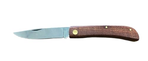 AUSONIA - 23241 Taschenmesser Zuava 16 cm mit 6,5 cm Edelstahlklinge und Griff aus SAPELLI Holz