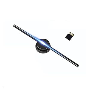 Hologramm-Fächer, T40 3D-Fan-Hologramm-Projektor-... WiFi-Fernbedienung-Anzeige-... holographischer Lampen-Player-Unterstützung Bilder-Video(Bright Version)