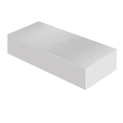 LOYORTY 2 x 4 x 8 Inch Aluminum Solid Flat Bar, 50MM Thickness Aluminum Bar Stock, 6061 Square General Purpose Plate, T6511 Solid New Mill Stock, 50x100x200MM