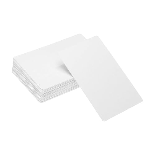 Cartes de visite aluminium blanc givré élégance minimaliste 86x54mm gravure haut de gamme