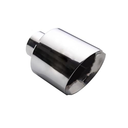 Embout d'échappement universel ovale incliné 127mm en acier inoxydable interface 76mm