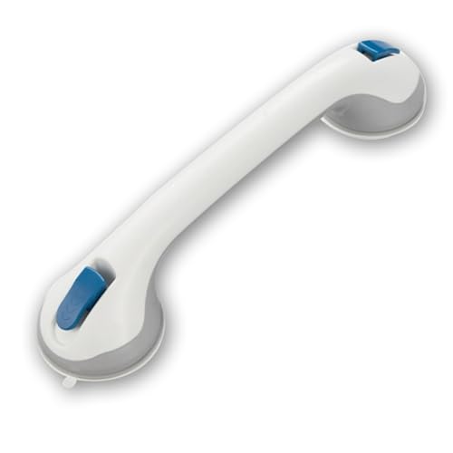 Grab Bars for Bathtubs and Showers, Suction Cup Shower Handle, Removable No Drill Bathroom Safety Assist Grip, Tool Free Install for Seniors and Adults, Shower, Tub, Toilet, RV, 1 Pack