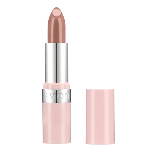 Avon Barra de labios Hydramatic Shine 3,6 g | Color intenso hidratante | FPS 20 | Labios más carnosos y de aspecto más suave | Libre de crueldad | Hydra Shine Suave Desnudo